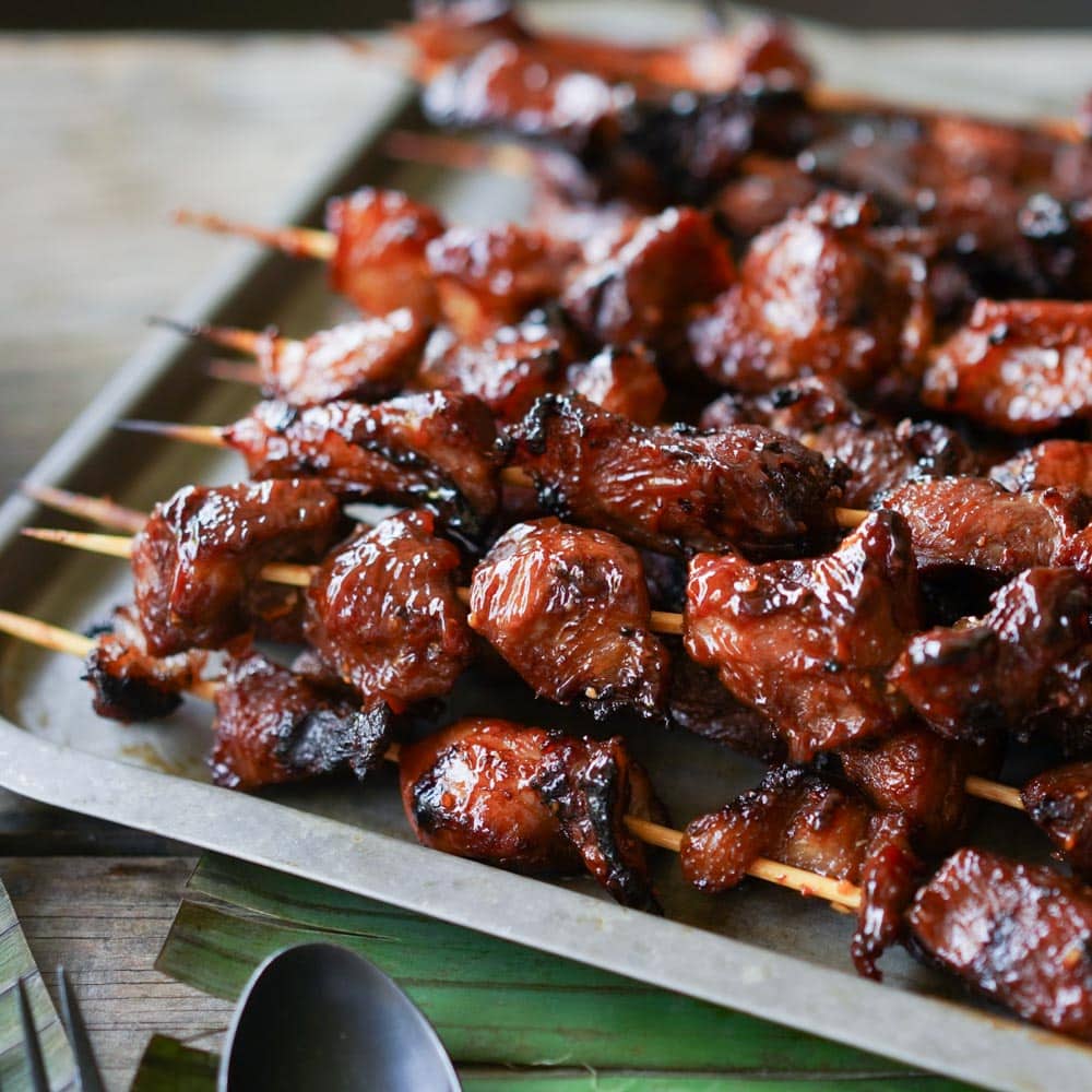 Filipino BBQ Pork Skewers